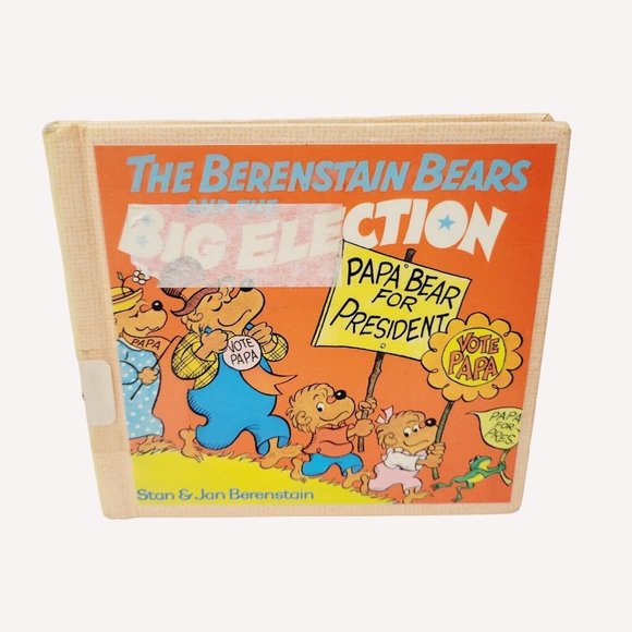 Vtg 1984 Berenstain Bears and the Big Election Mini Hardcover Book Library - Picture 1 of 5